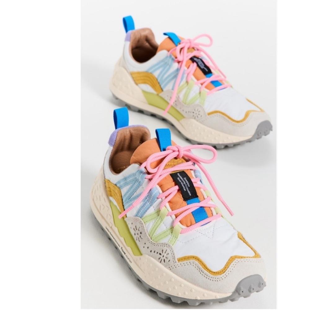 NWT Flower Mountain Washi Sneakers in Beige/White/Multi - Picture 3 of 16